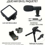 Kit De Grabación Con Micrófono Luz Led